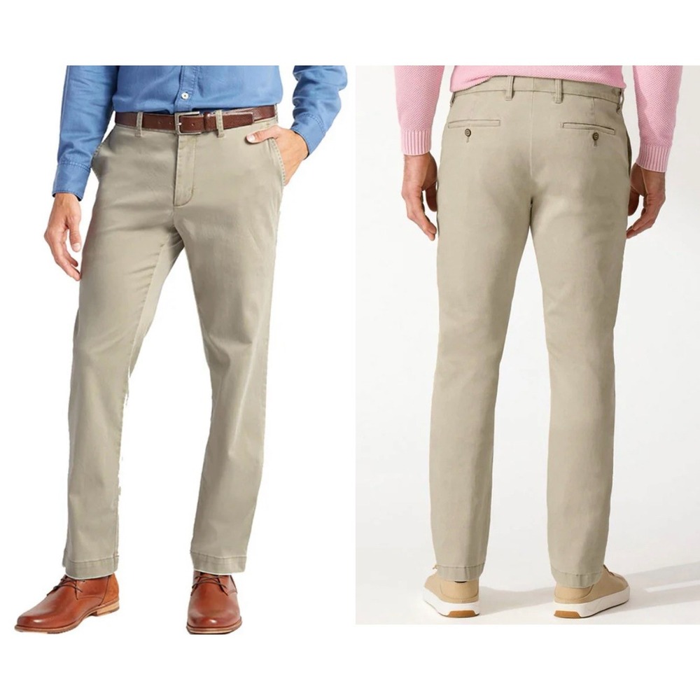 Tommy Bahama Size 34x34 Boracay Flat Front Pants Khaki Business Casual Weekend